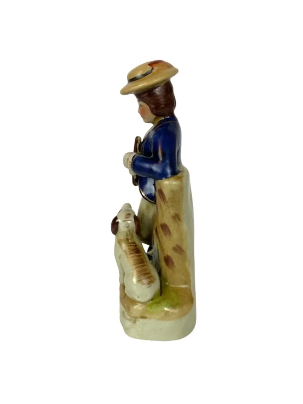 Vintage English Staffordshire Sailor and Dog Ceramic Figurine